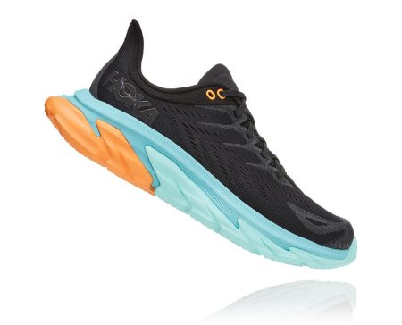 Hoka One One Clifton Edge Moški Road Tekaški Čevlji Črna / Svetlo Turkizna SI-719852G